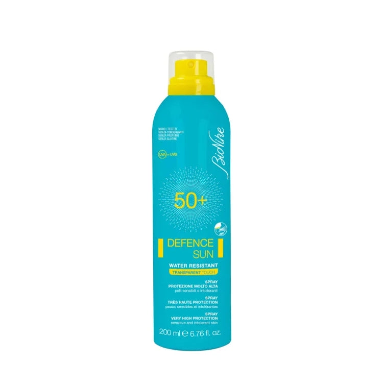 Bionike - Defence Sun - Water Resistant - Transparent Touch - Spray Protezione Molto Alta - Pelli Sensibili & Intolleranti