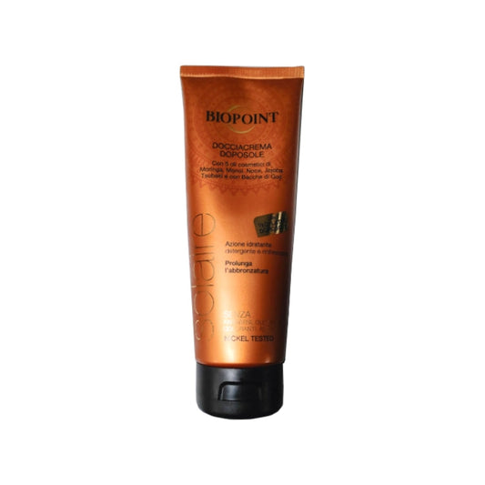 Biopoint - Solaire - Doccia Crema Doposole - Con 5 Oli Cosmetici Di Moringa Monoi Noce Jojoba Tsubaki & Con Bacche Di Goji - Azione Idratante Detergente & Rinfrescante - Prolunga L'Abbronzatura