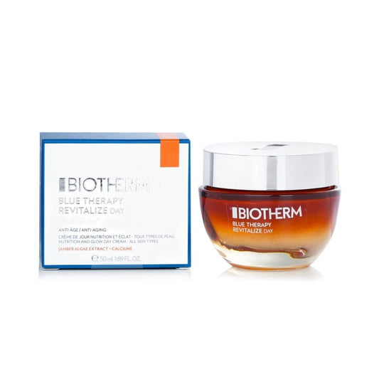 Biotherm - Blue Therapy Revitalize Day - Anti-Âge / Anti-Aging - Crème De Jour Nutrition Et Éclat - Tous Types De Peau - Nutrition And Glow Day Cream - All Skin Types - [Amber Algae Extract + Calcium]