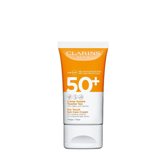 Clarins - Crème Solaire Toucher Sec - Anti-Rides Anti-Taches - Dry Touch Sun Care Cream - Sun Wrinkle Control Sun-Induced Age Spot - Visage/Face - SPF 50+