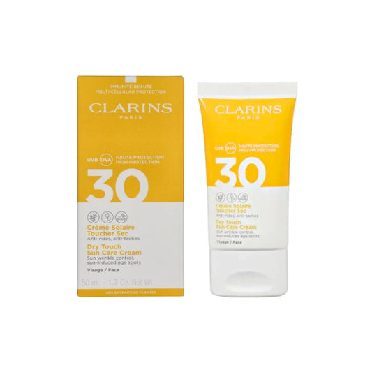 Clarins - Crème Solaire Toucher Sec - Anti-Rides, Anti-Taches - Dry Touch Sun Care Cream - Sun Wrinkle Control, Sun-Induced Age Spot - Visage/Face - SPF 30