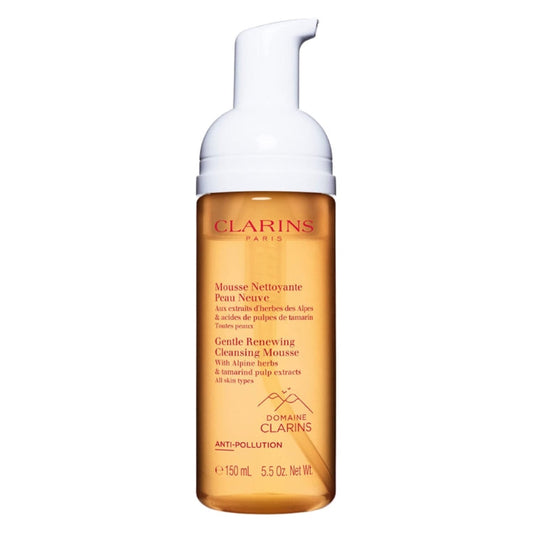 Clarins - Mousse Nettoyante Peau Neuve - Aux Extraits D'Herbes Des Alpes & Acides De Pulpe De Tamarin - Toutes Peaux - Gentle Renewing Cleansing Mousse With Alpine Herbs & Tamarind Pulp Extracts - All Skin Types