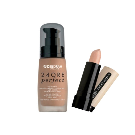 Deborah - 24 Ore Perfect - Fondotinta Tenuta E Comfort Tutto Il Giorno - SPF 10 + 24 Ore Perfect Stick Correttore