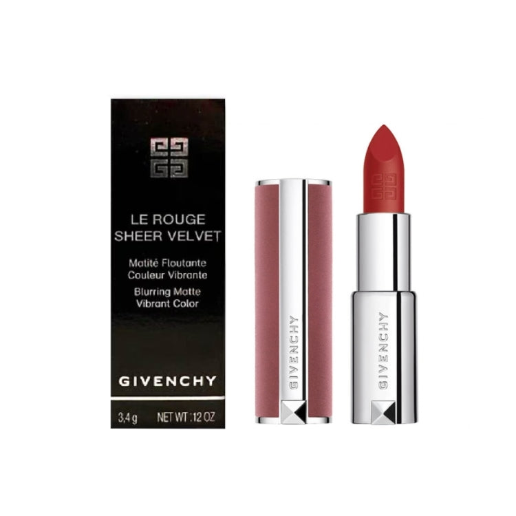 Givenchy - Le Rouge Sheer Velvet - Matité Floutante Couleur Vibrante - Blurring Matte Vibrant Color