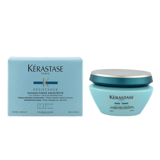 Kérastase - Resistance - Masque Force Architecte - Vita-Ciment + Sève De Résurrection - Masque Réparateur Reconstructeur - Cheveux Abîmés Cassant Fourchus - Strengthening Masque - Brittle Damaged Hair Split Ends